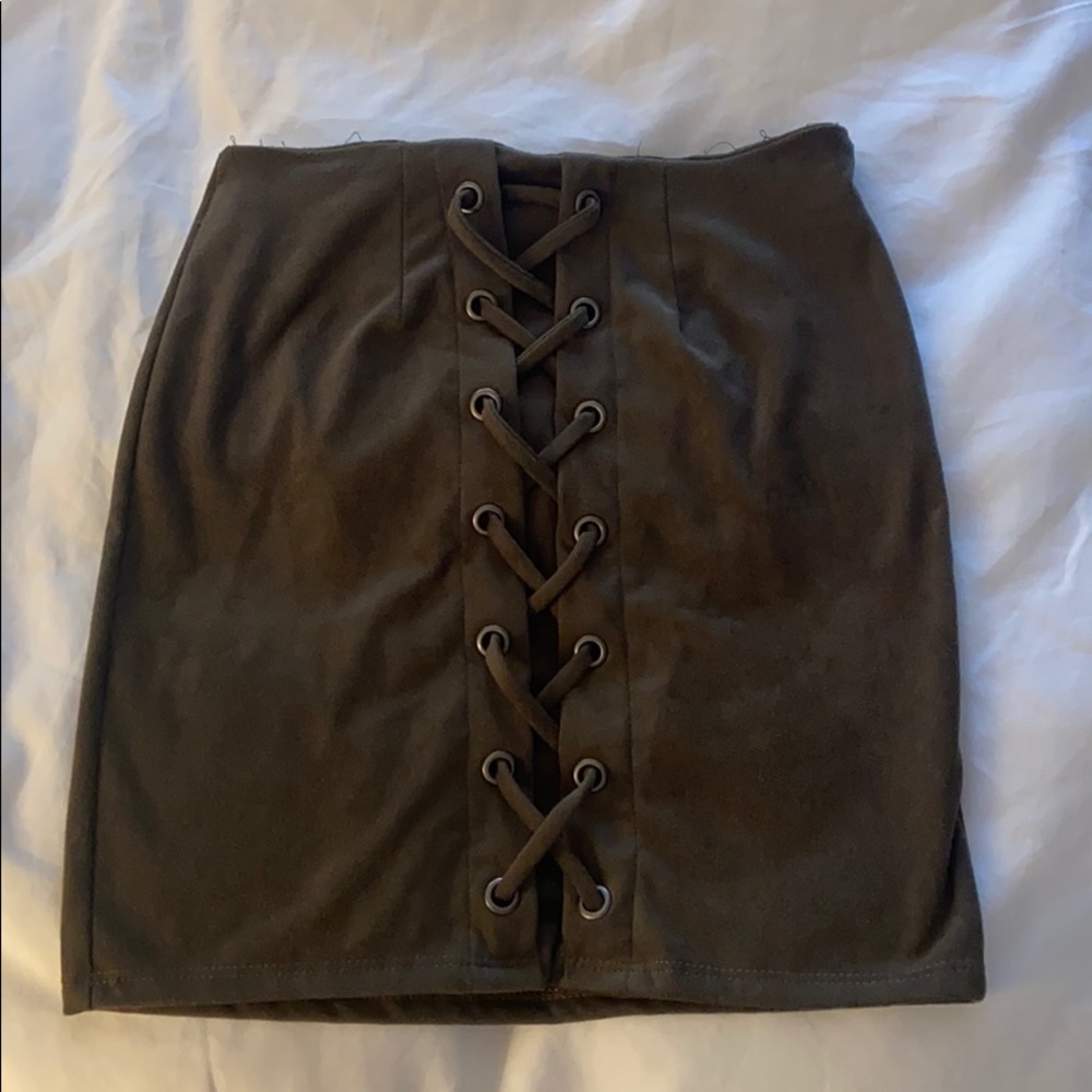 Suede skirt